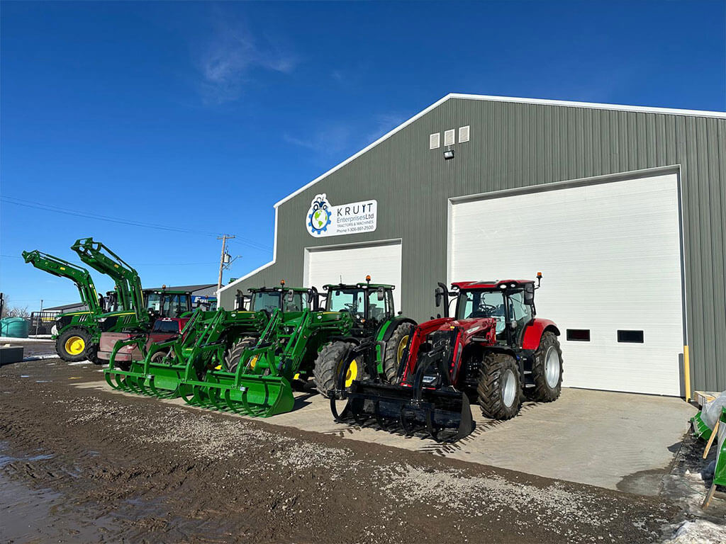 Line of Tractors